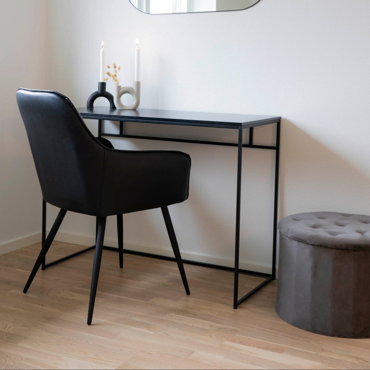 2-pk Harbo spisestol sort PU-skinn
