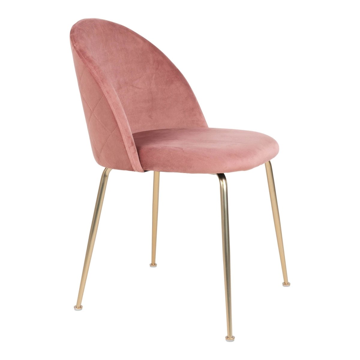 2 - pk Geneve velvet rosa/messing spisestol - Lindas Dekor