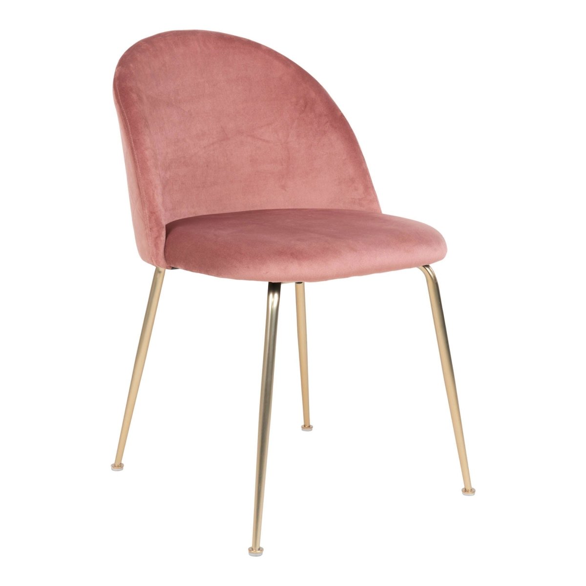 2 - pk Geneve velvet rosa/messing spisestol - Lindas Dekor