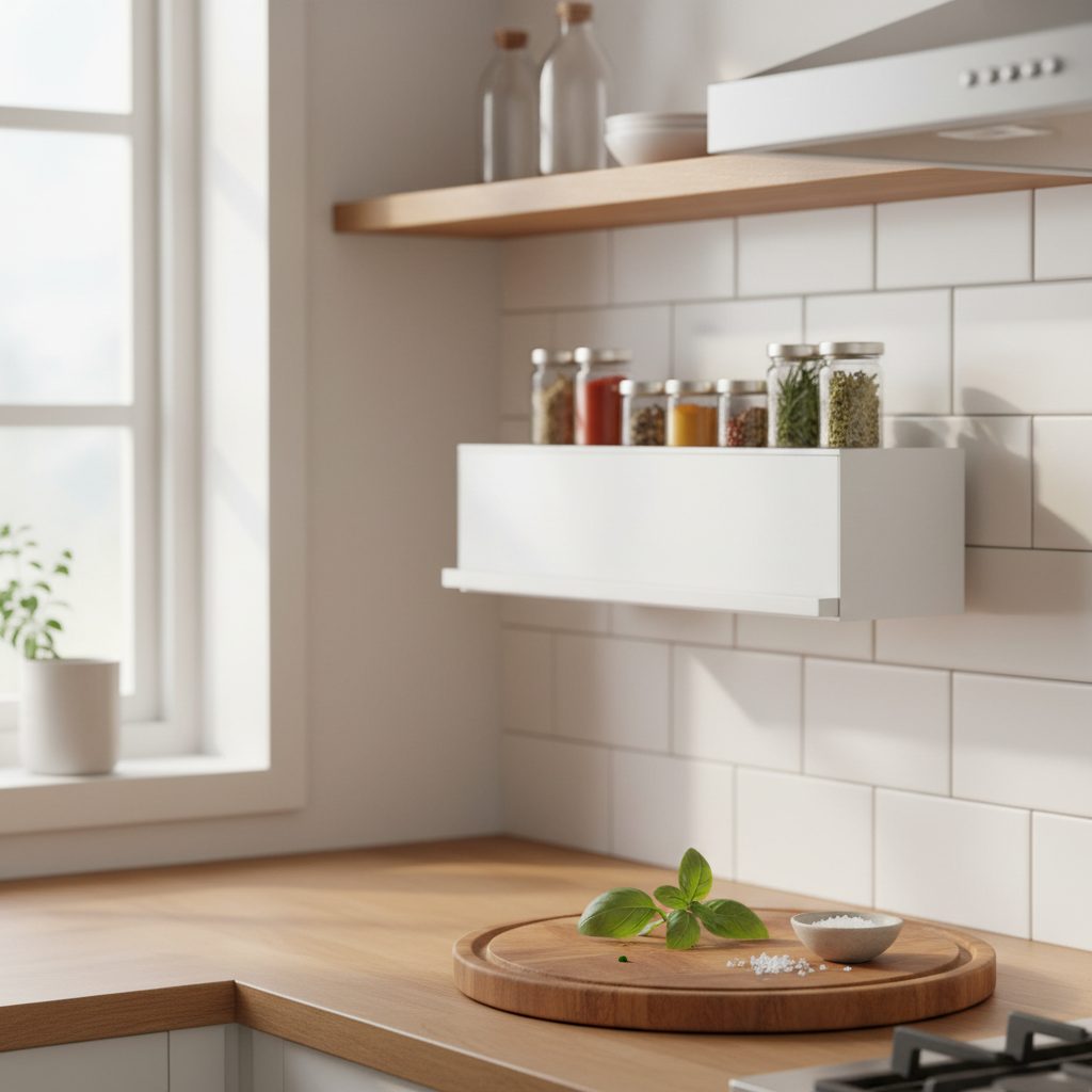 Oppbevaringsboks til vegg hvit