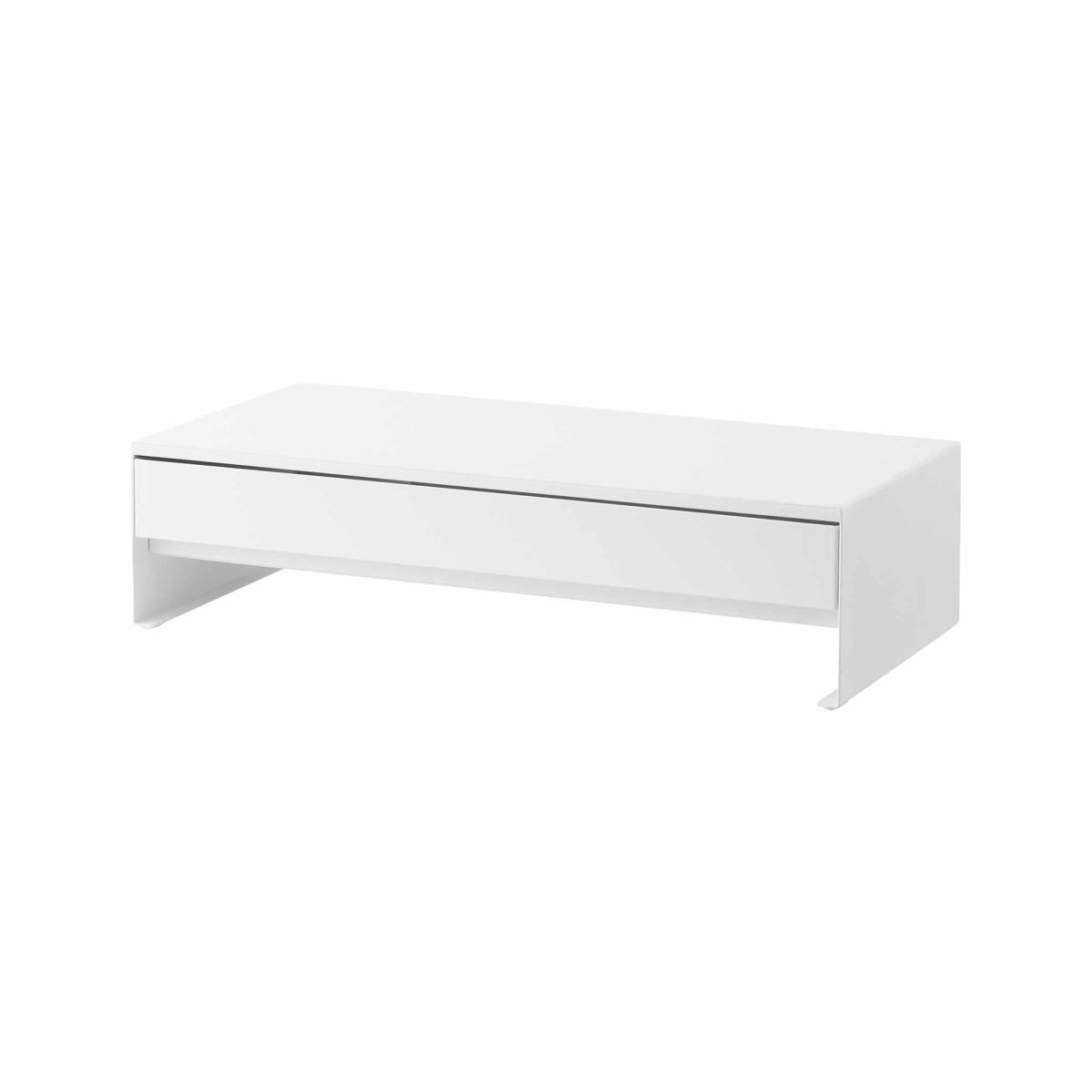Monitorstativ med skuff hvit 50 x 24 x 12,8 cm - Lindas Dekor