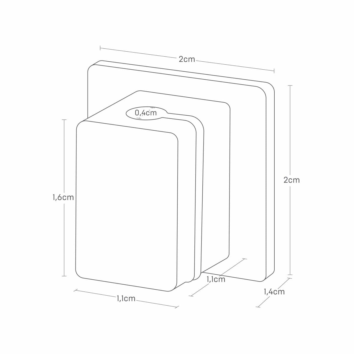 5 - pk Magnetisk kabelholder sort - Lindas Dekor
