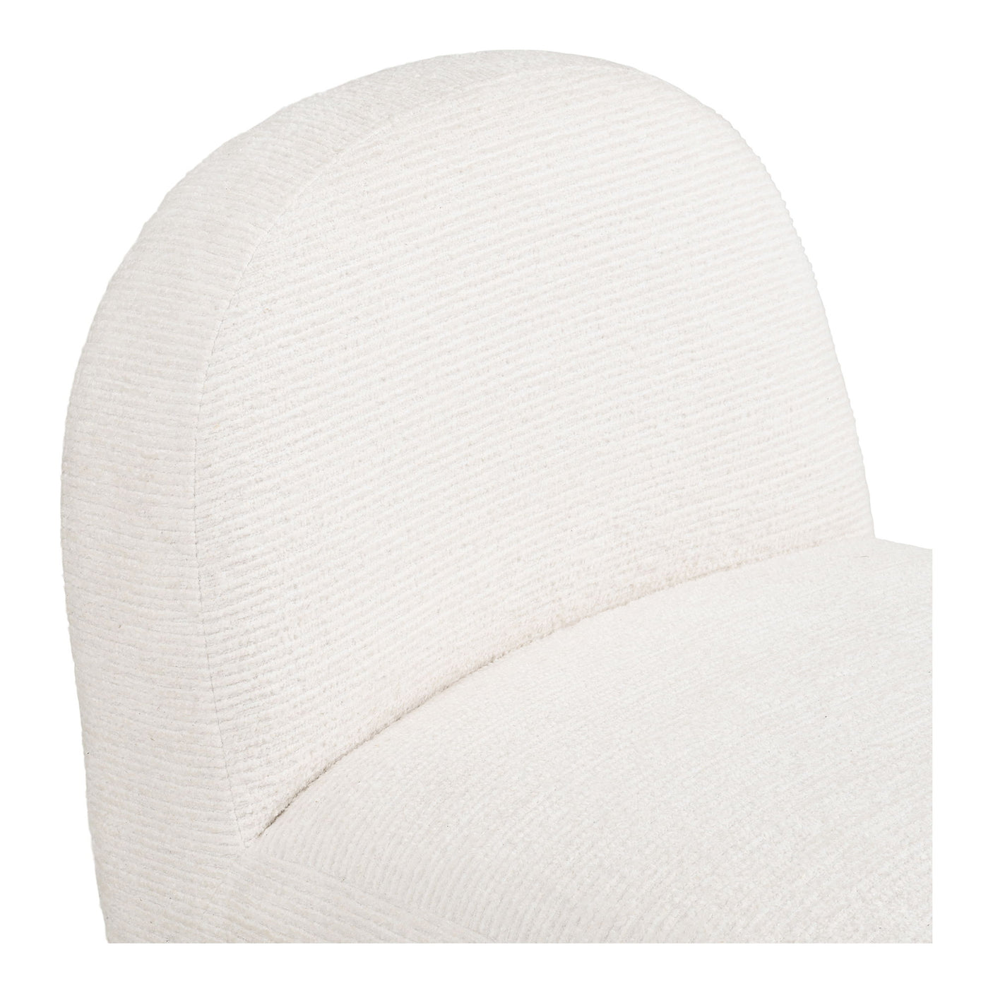 Milo Lounge stol med svingfunksjon sett forfra og fra siden