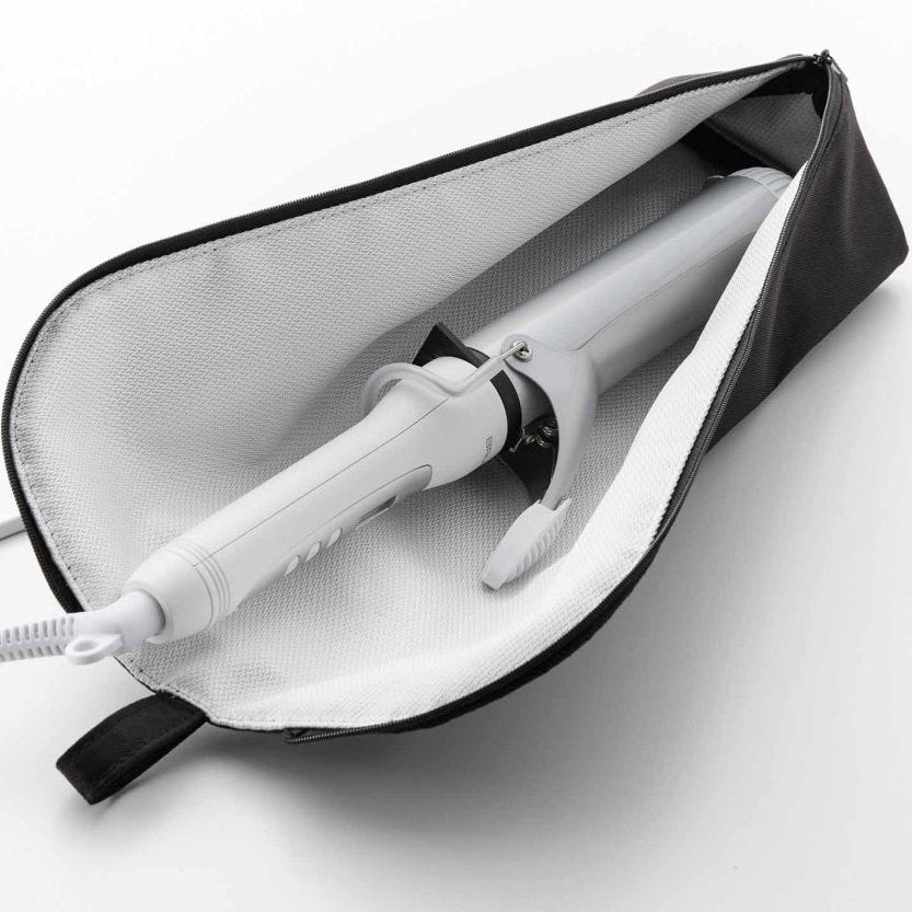 Svart värmebeständig resetui för locktång, 11 x 41,5 cm - Lindas Dekor