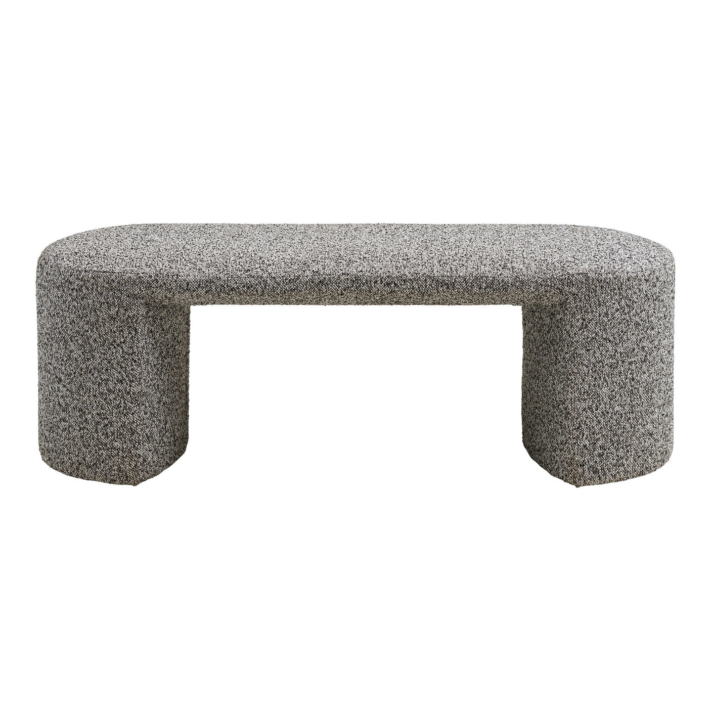Westport benk bouclé sort og hvit 120x45x44 cm - bilde 2