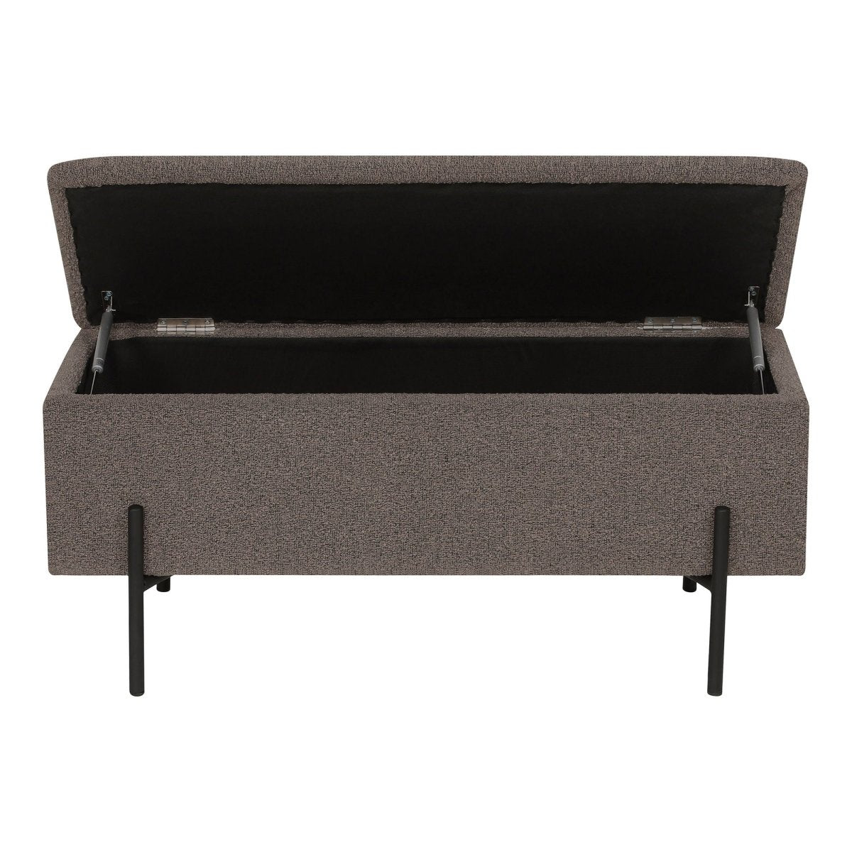 Watford benk med oppbevaring, boulcé brun 95 x 36,5 x 34 cm - Lindas Dekor