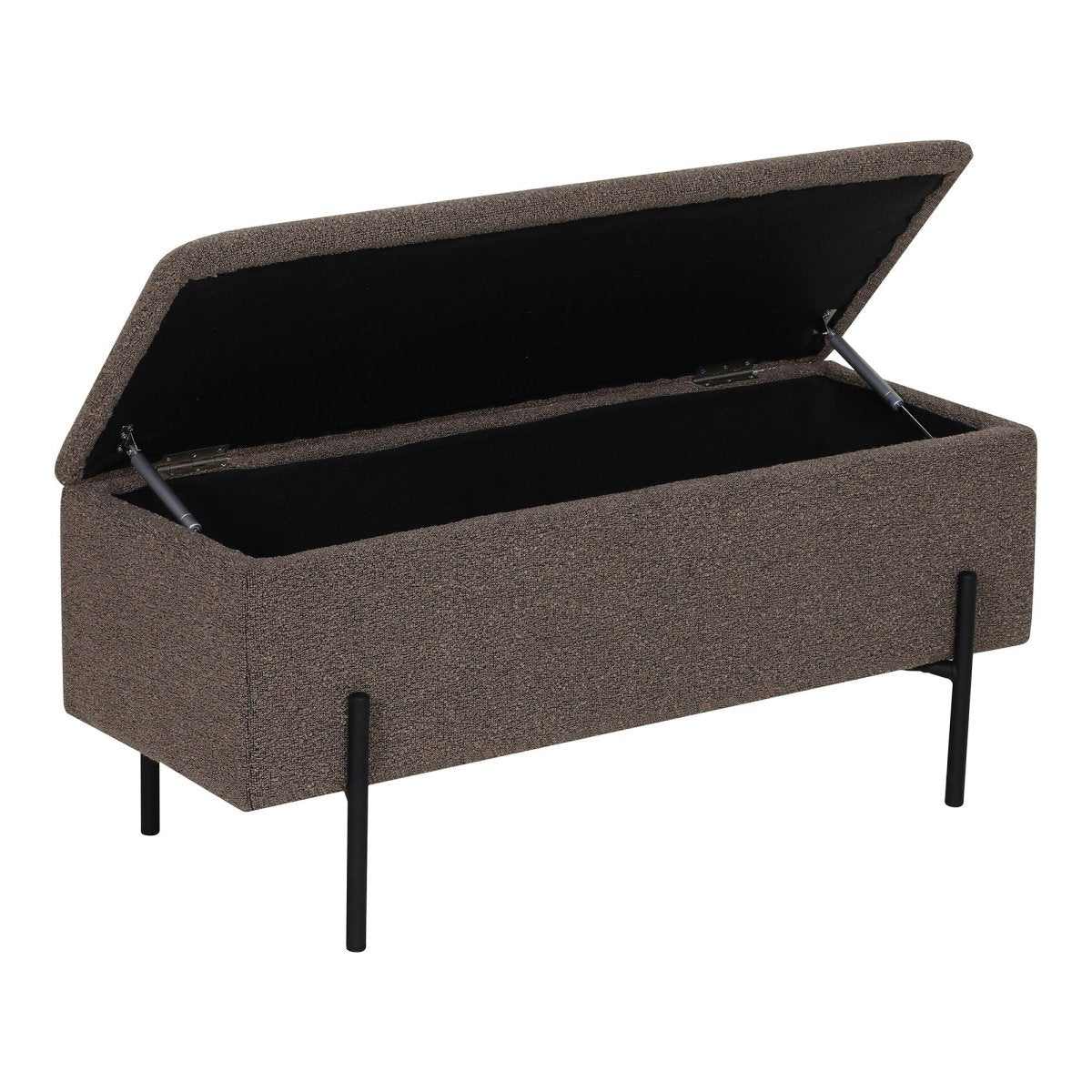 Watford benk med oppbevaring, boulcé brun 95 x 36,5 x 34 cm - Lindas Dekor