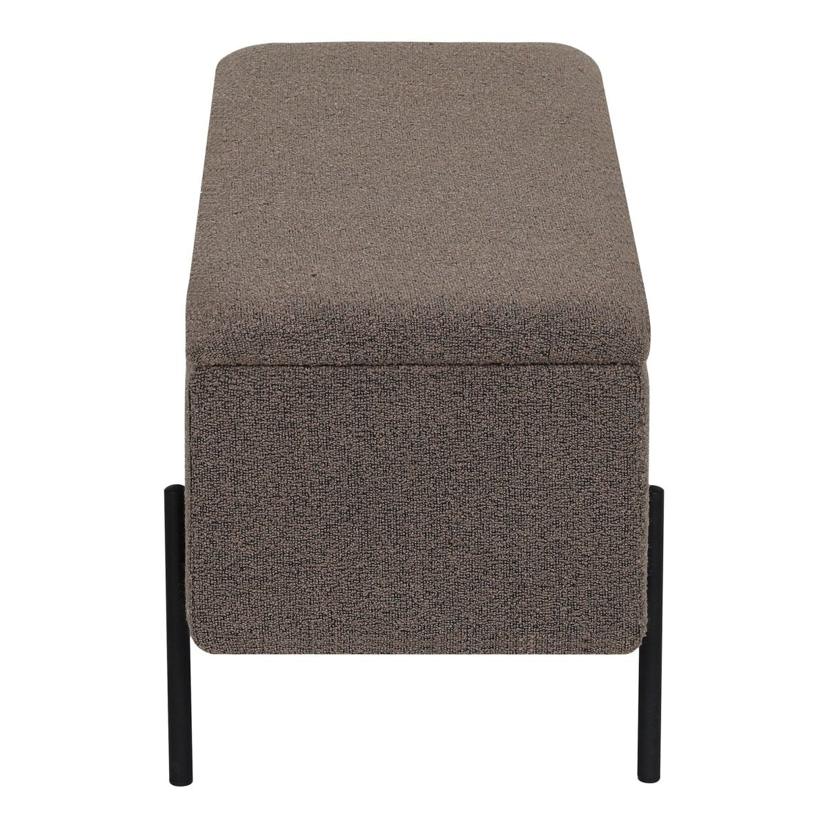 Watford benk med oppbevaring, boulcé brun 95 x 36,5 x 34 cm - Lindas Dekor