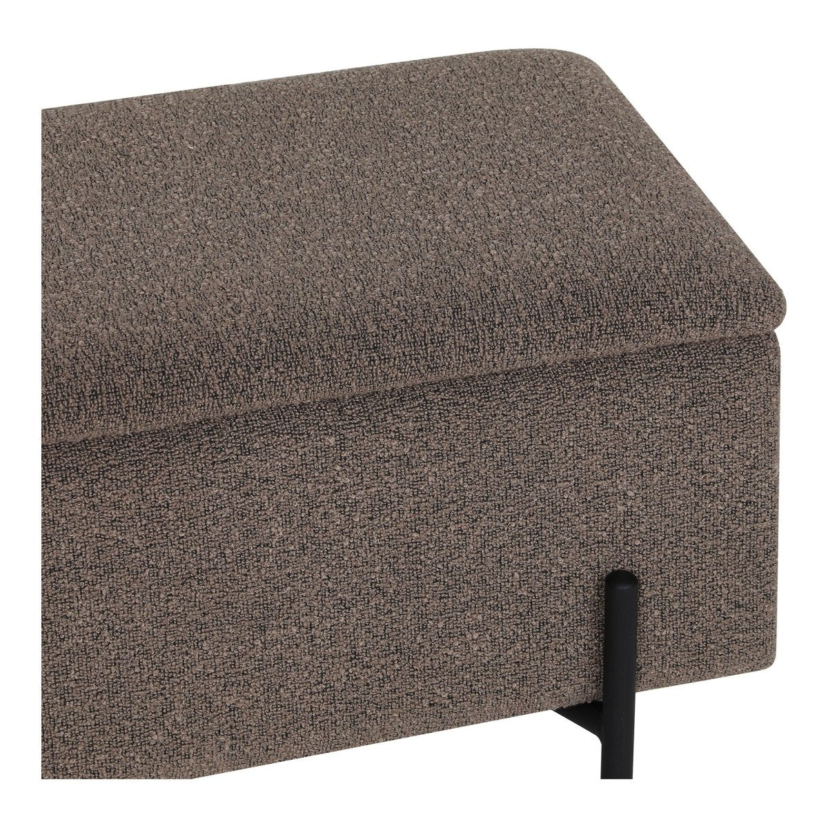 Watford benk med oppbevaring, boulcé brun 95 x 36,5 x 34 cm - Lindas Dekor