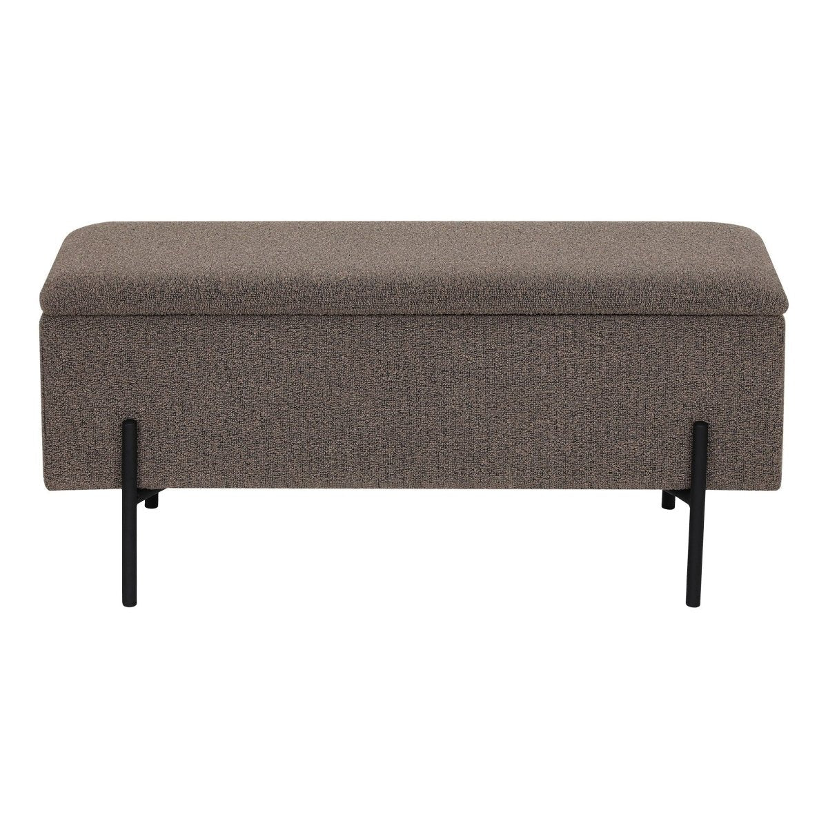 Watford benk med oppbevaring, boulcé brun 95 x 36,5 x 34 cm - Lindas Dekor
