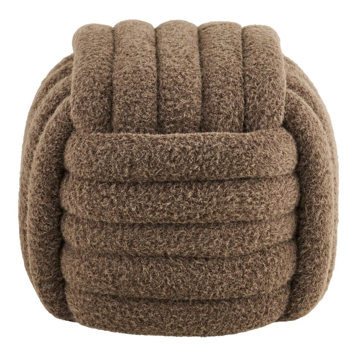 Napier puff brun ø48 cm - Lindas Dekor