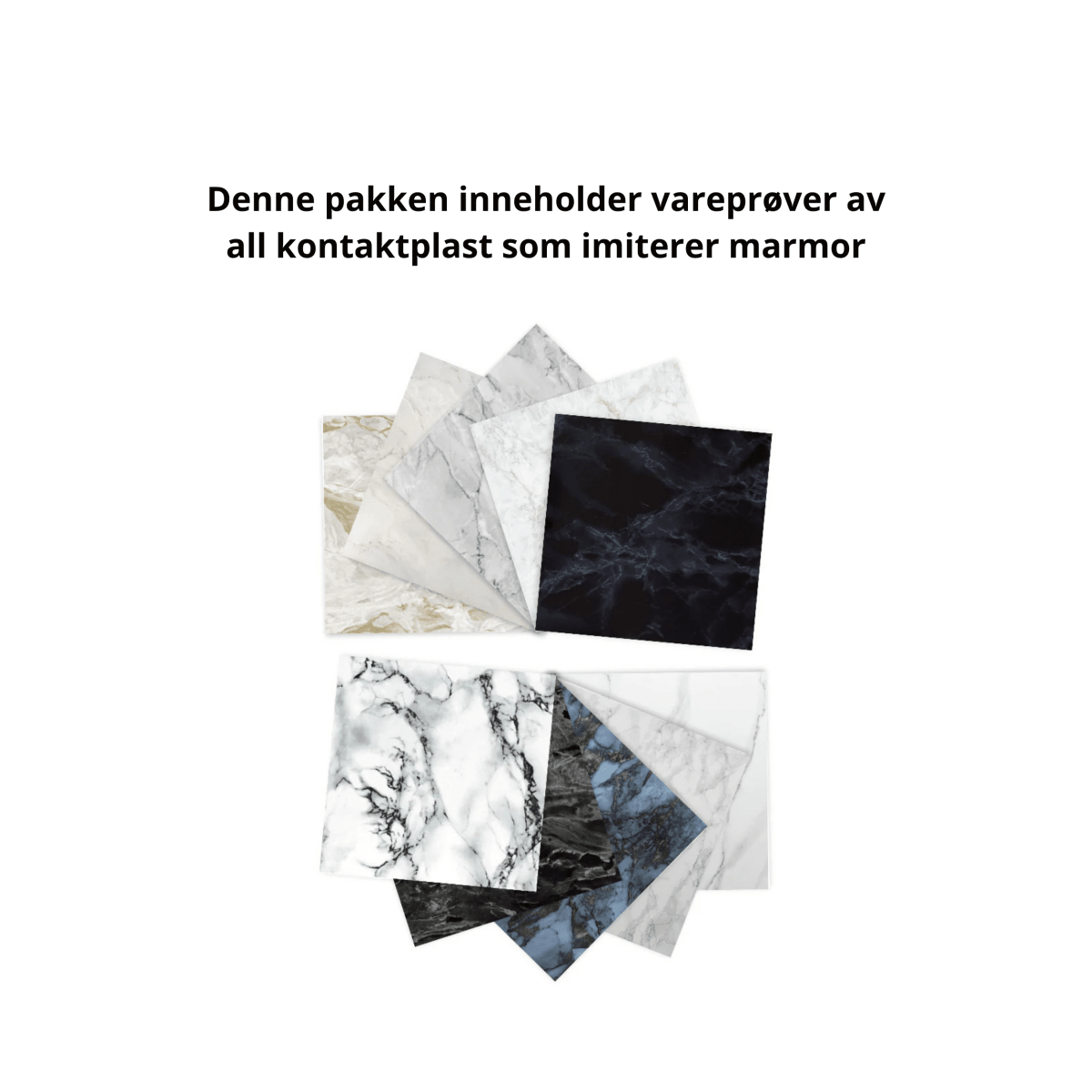 Vareprøvepakke marmor kontaktplast - Lindas Dekor