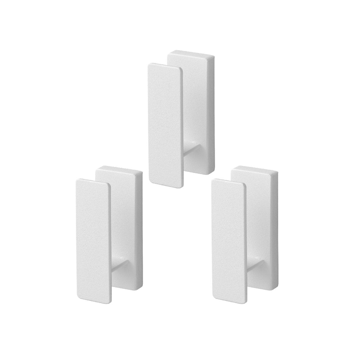 3 - pk veggkroker i metall hvit - Lindas Dekor