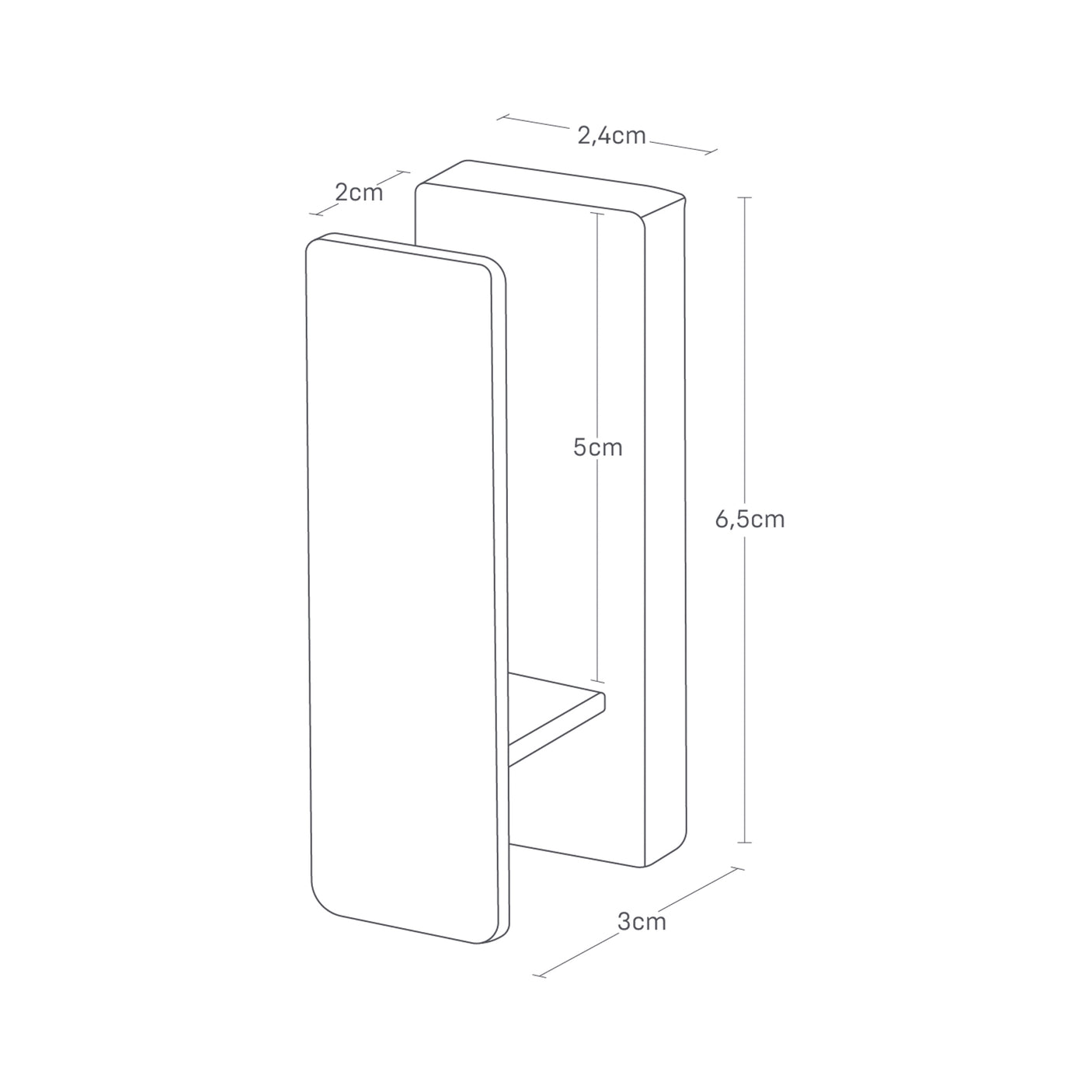 Hvit metallkrok brukt til å henge håndkle på baderomsvegg.