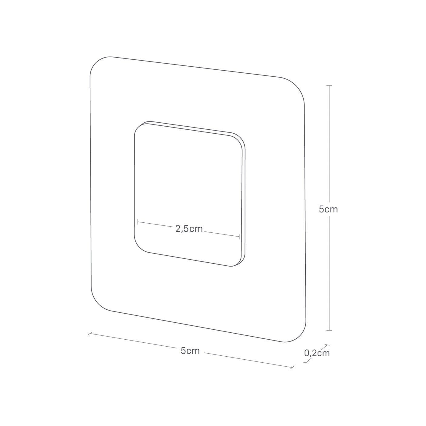 Enkelt opphengssystem med magnetisk feste.