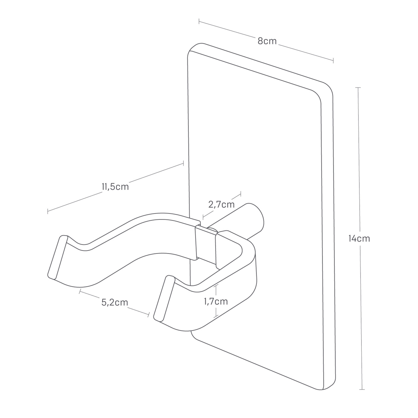 Praktisk gitarfeste som passer ulike gitarer.