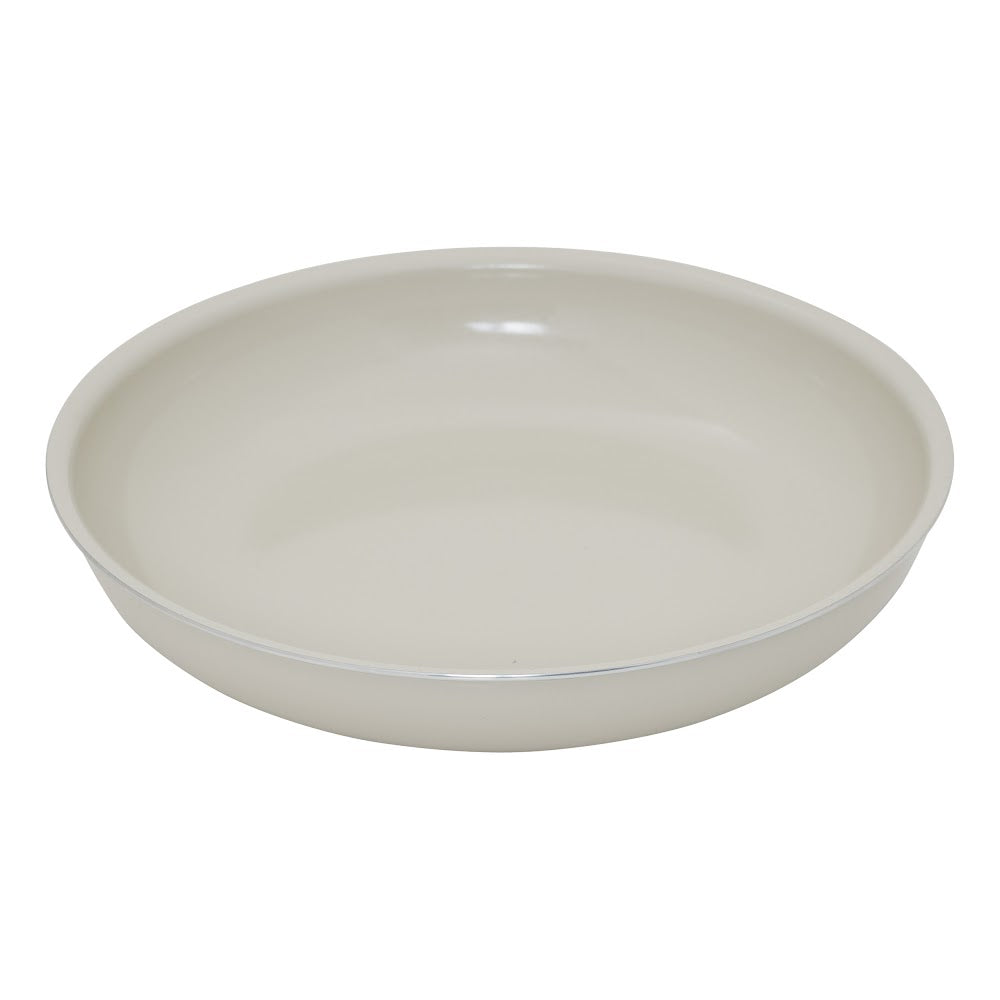 Beige aluminiumspanne uten fast håndtak