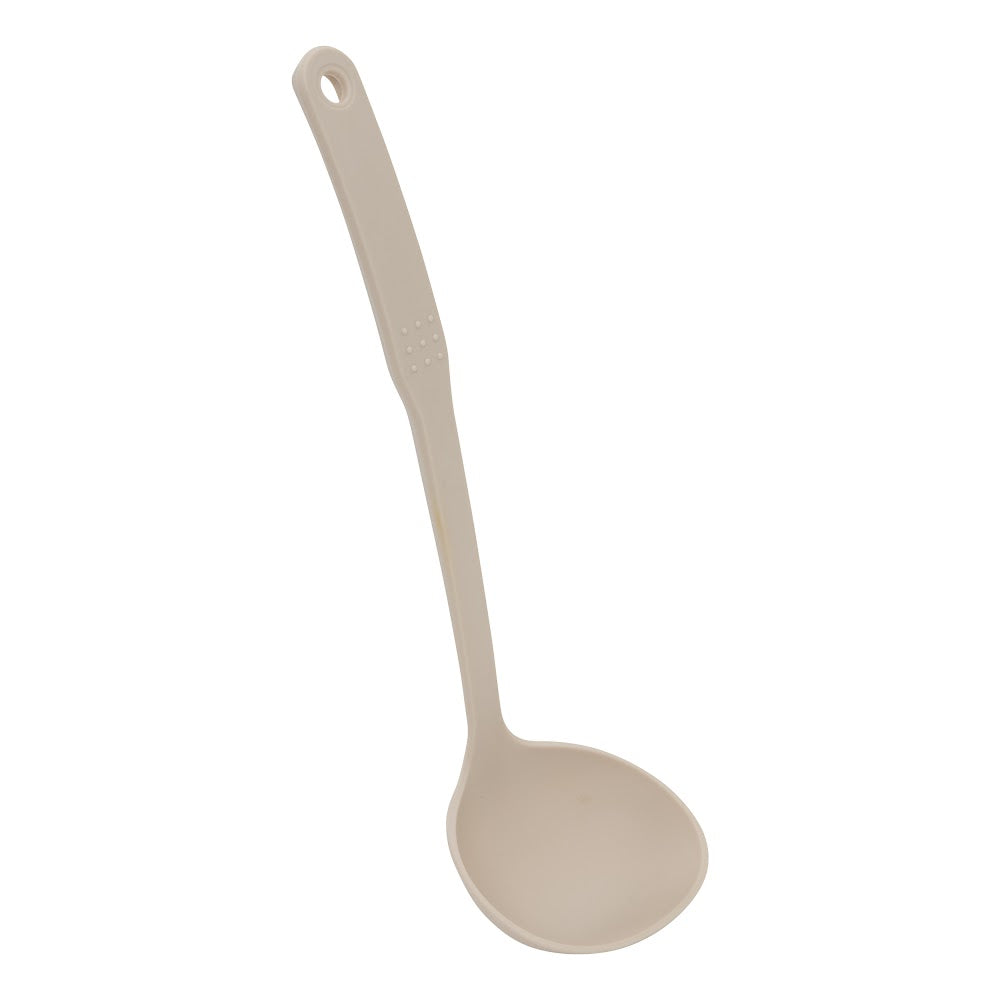 Beige serveringsskje som følger med settet