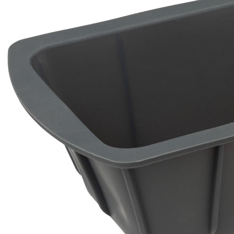 Grå avlang kakeform i silikon, 20 cm