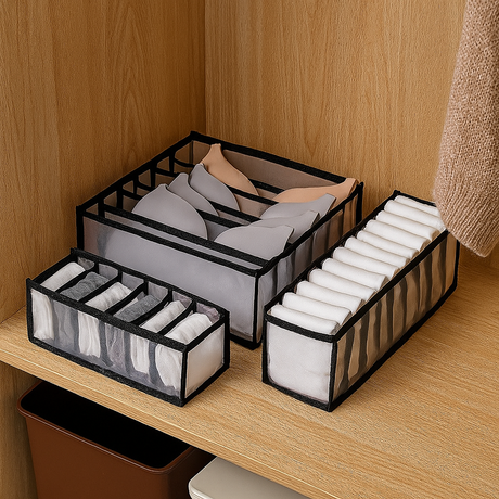 Oppbevaringsboks til garderobe – smart og plassbesparende løsning for å organisere undertøy, sokker og BH-er i skap eller kommode