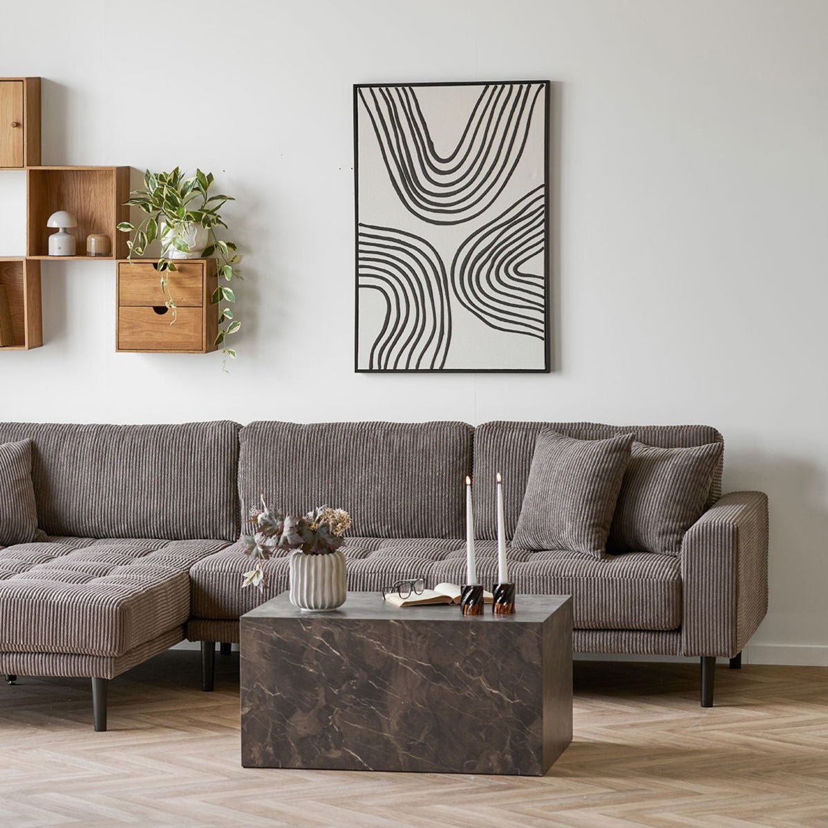 Prague sofabord brun 60 x 80 x 40 cm - Lindas Dekor