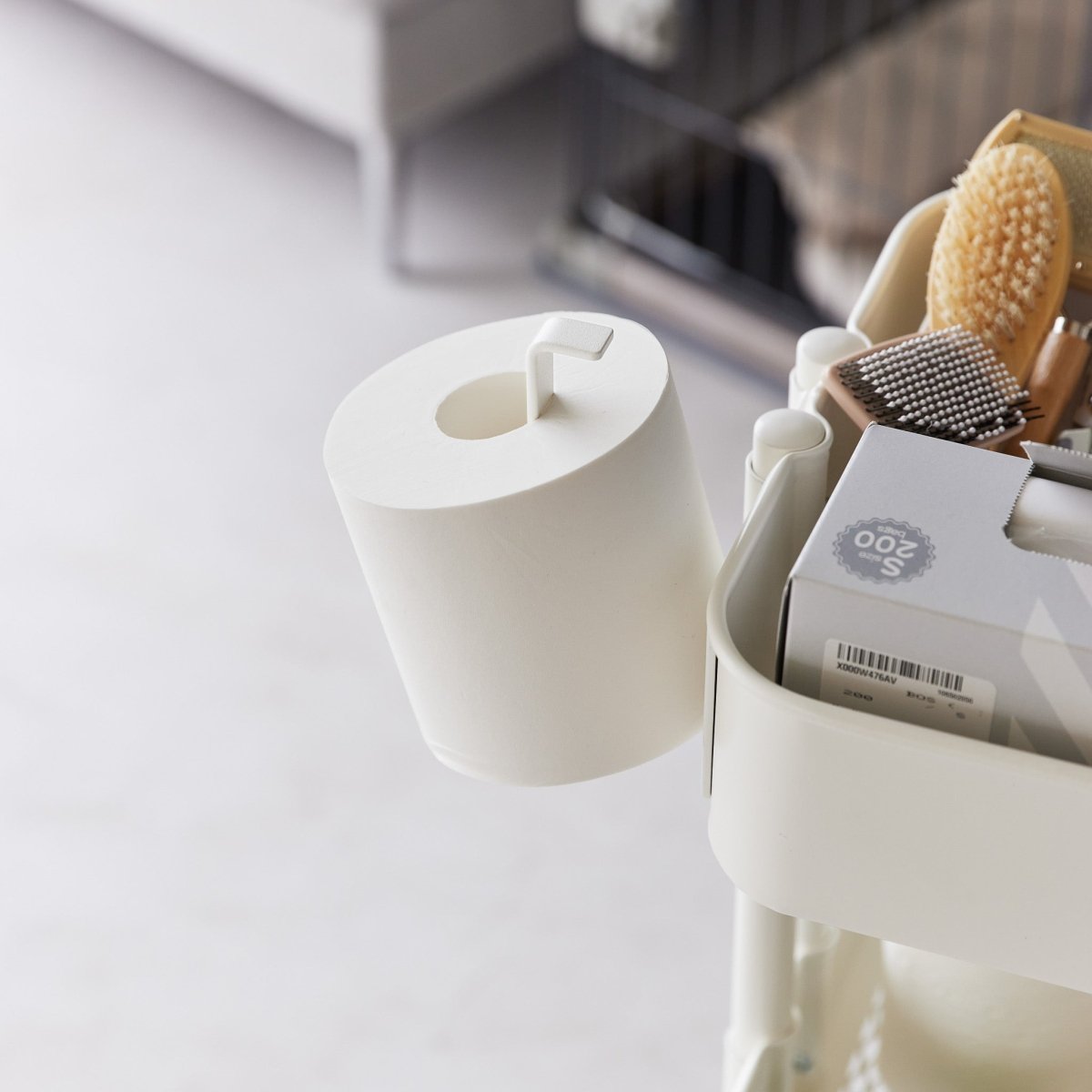 Dorullholder magnetisk hvit - Lindas Dekor