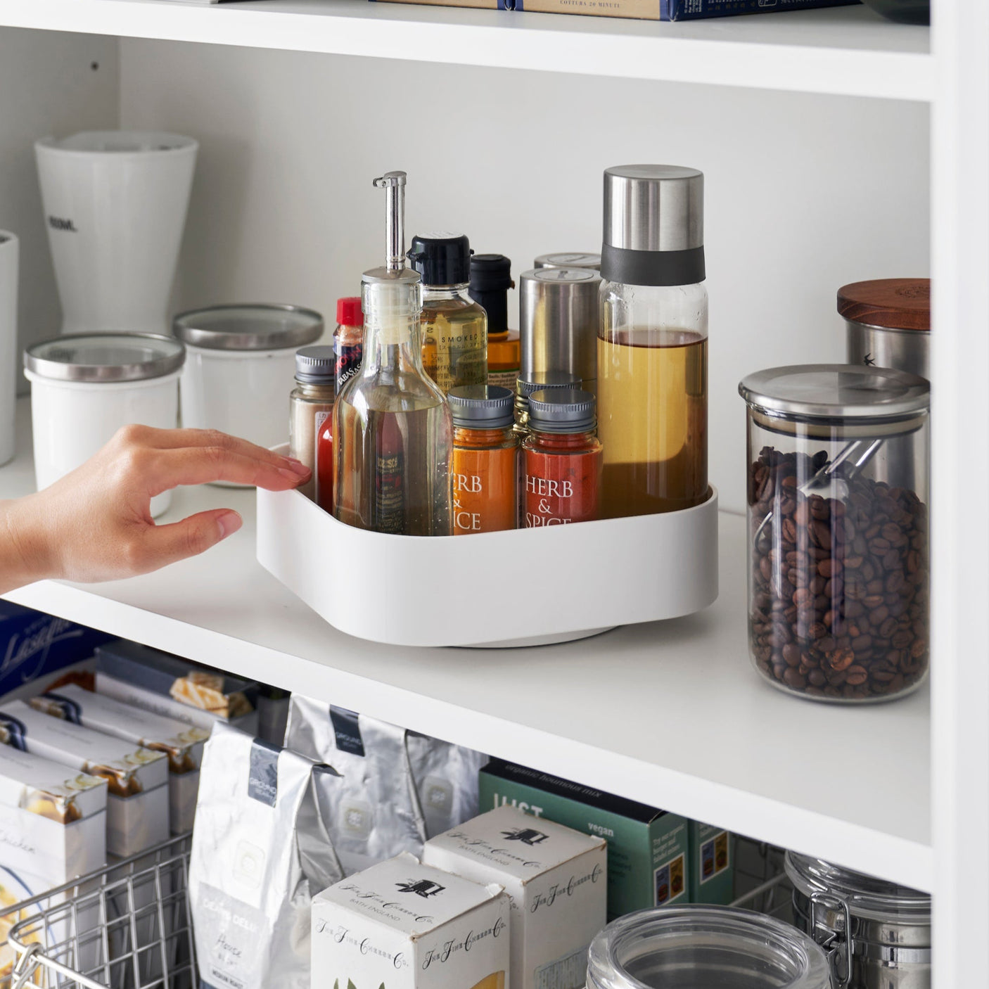 360-graders snurrefunksjon for rask tilgang til produkter.