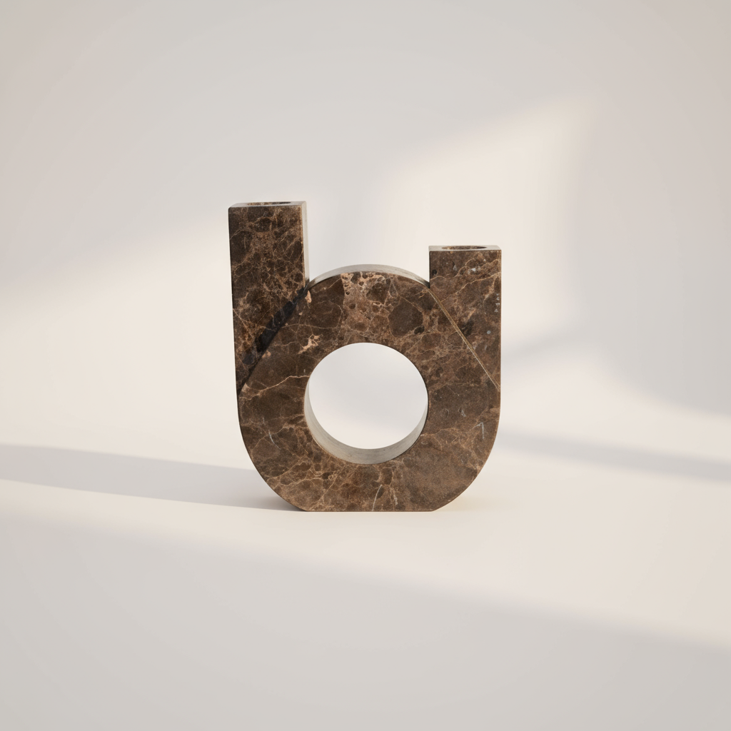 House Nordic lysestake brun mamor