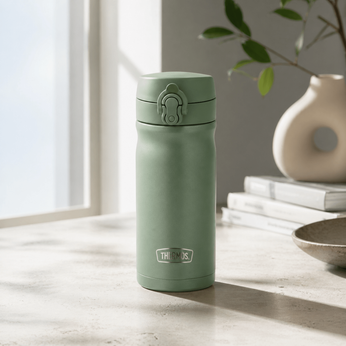 Termokopp JMY Dusty Green Rustfritt stål 350 ml - Lindas Dekor