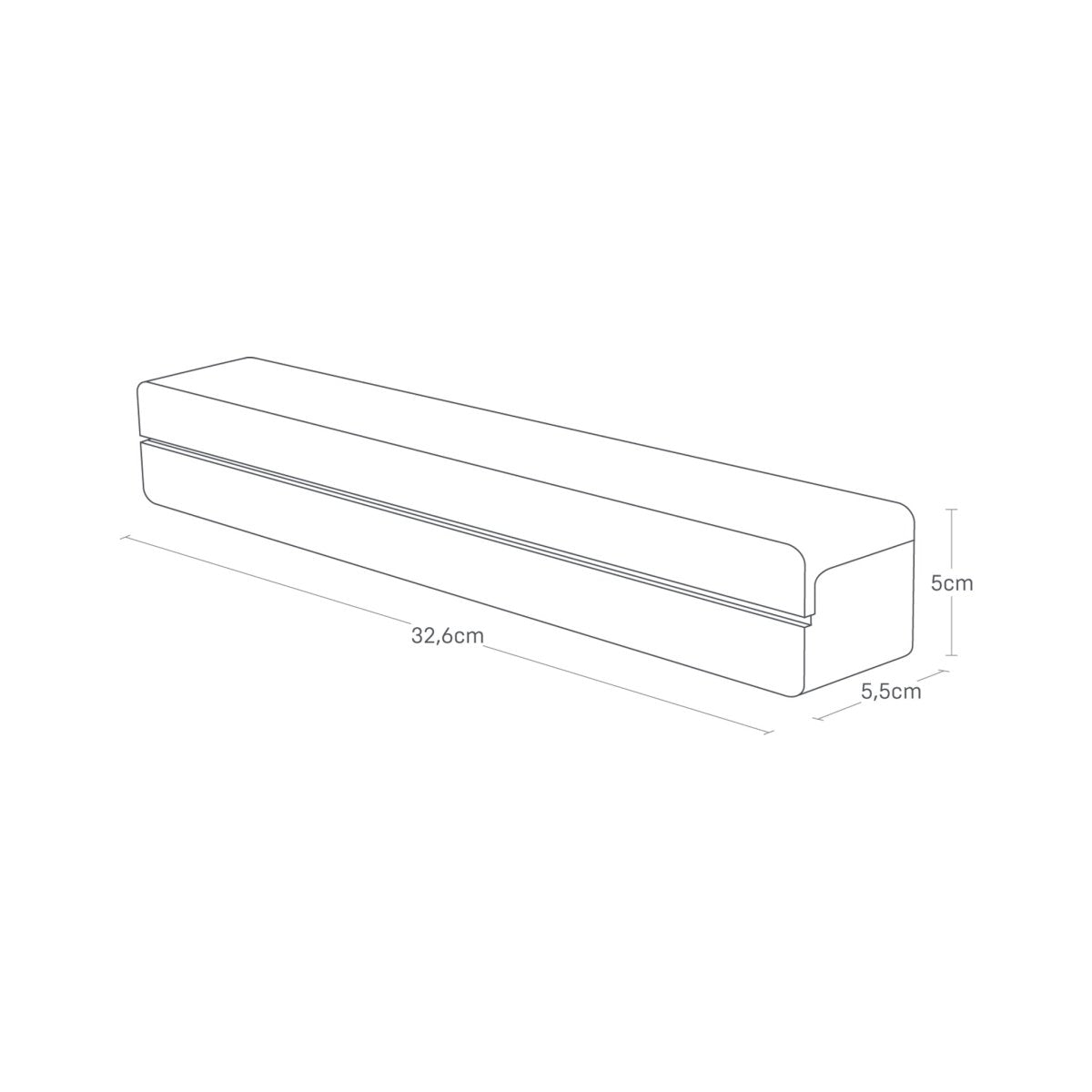 Magnetisk foliedispenser sort 32,5 cm - Lindas Dekor