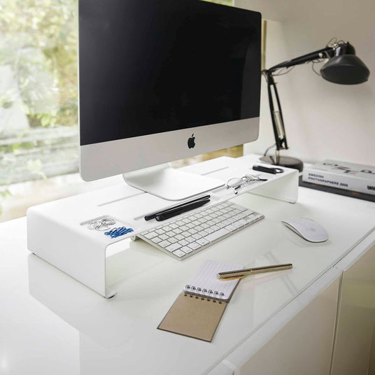 Monitor stativ hvit 59 x 24 x 8 cm - Lindas Dekor