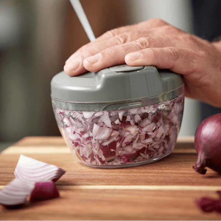 Skördgröna minihakknare + salatspinner - Lindas Dekor