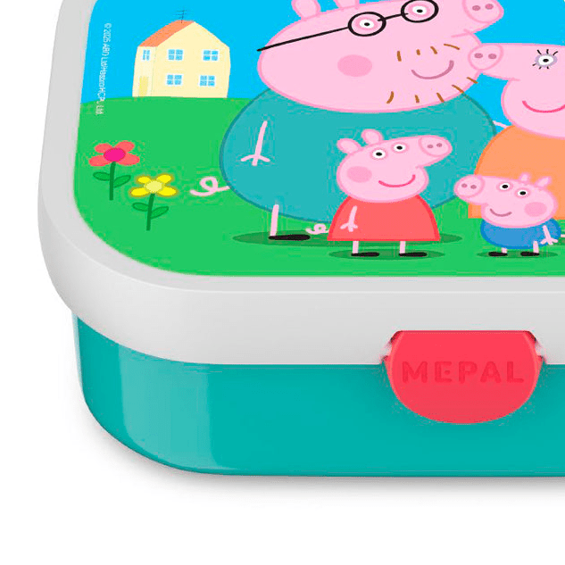 Peppa Gris matboks 17,5 x 13 x 6 cm med rominndeling - Lindas Dekor
