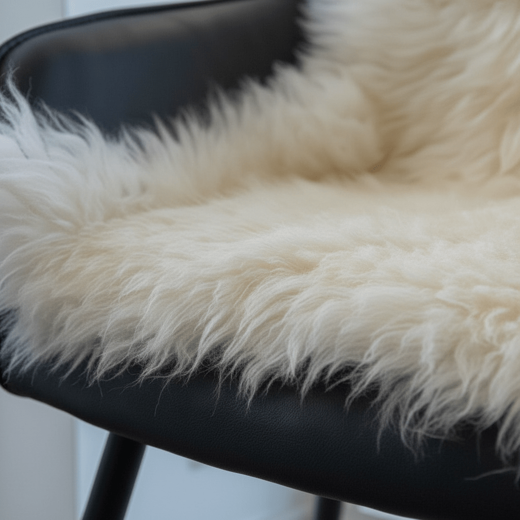 Lammeskinn creme 85 x 50 cm - Lindas Dekor