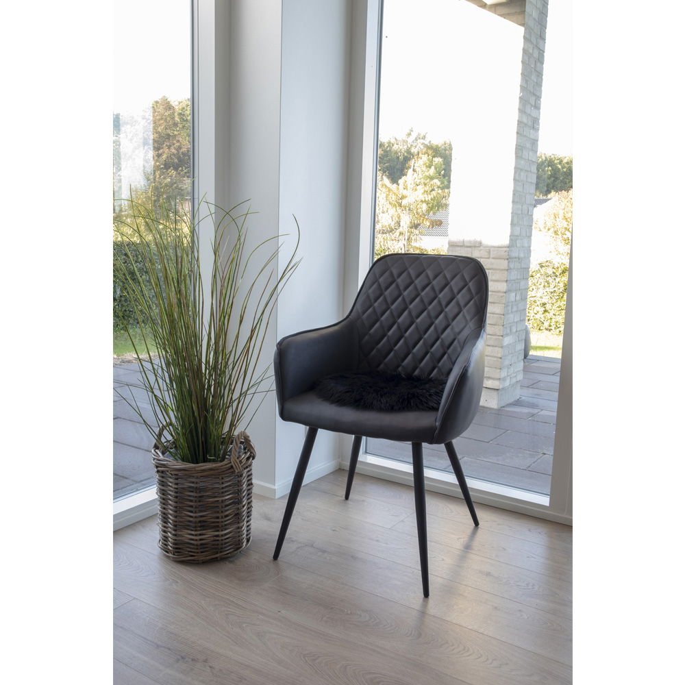 Sitteunderlag sort ø35 cm - Lindas Dekor