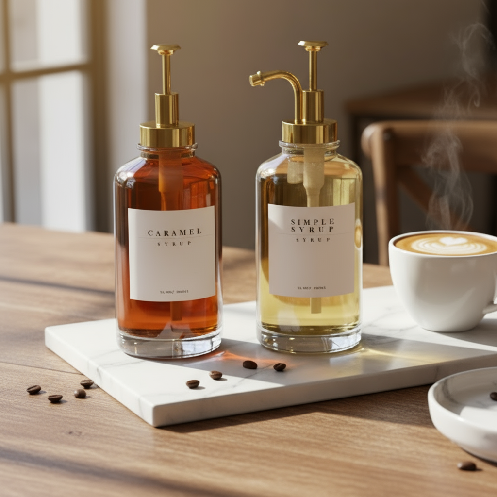 2-pk sirupdispenser gull