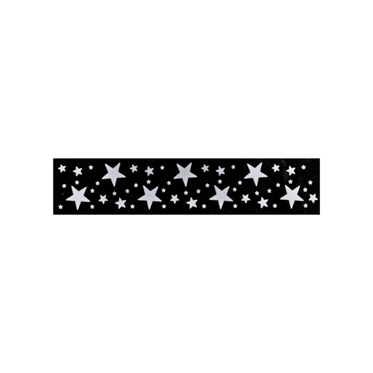 Julebanner stickers med stjerner hvit 58 x 12 cm - Lindas Dekor Wallstickers