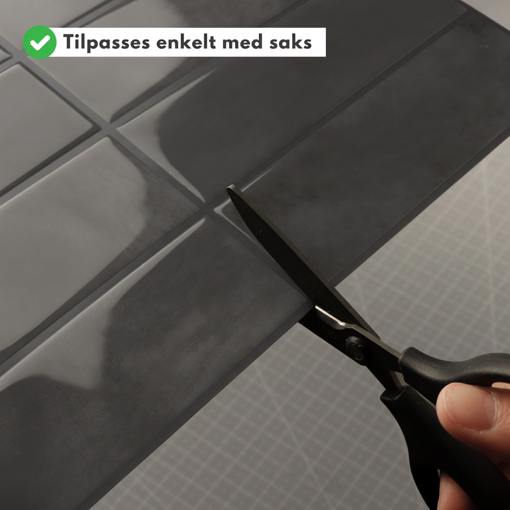 Adelina antrasitt silkematt selvklebende veggfliser