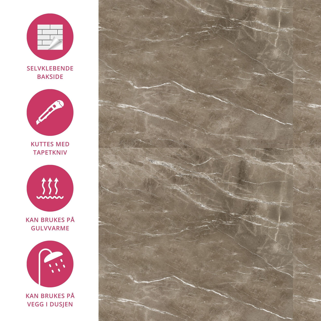 Havana flis vareprøve som viser detaljerte åretegninger og glansfull overflate.