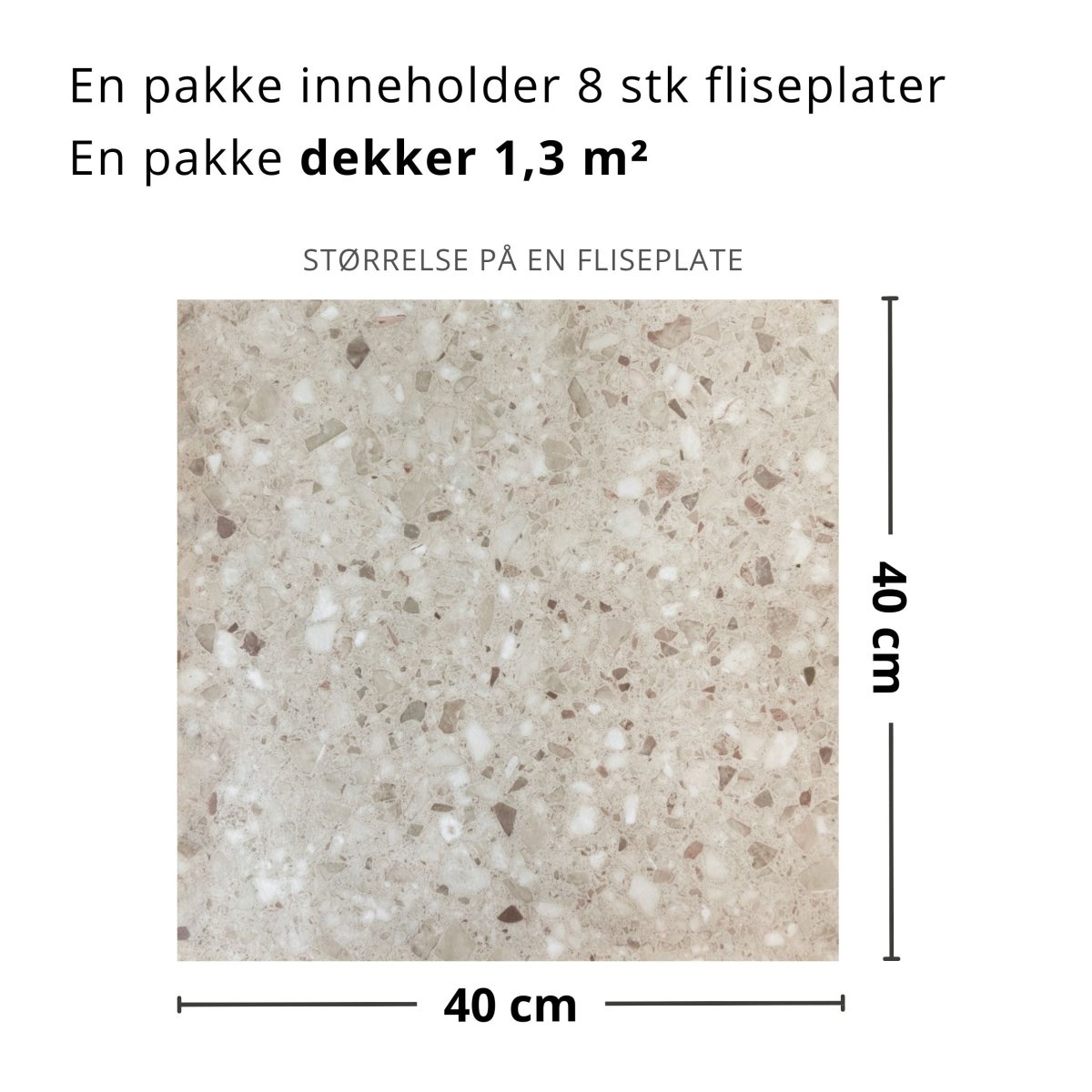 8 - pk Sahara beige selvklebende fliser - Lindas Dekor