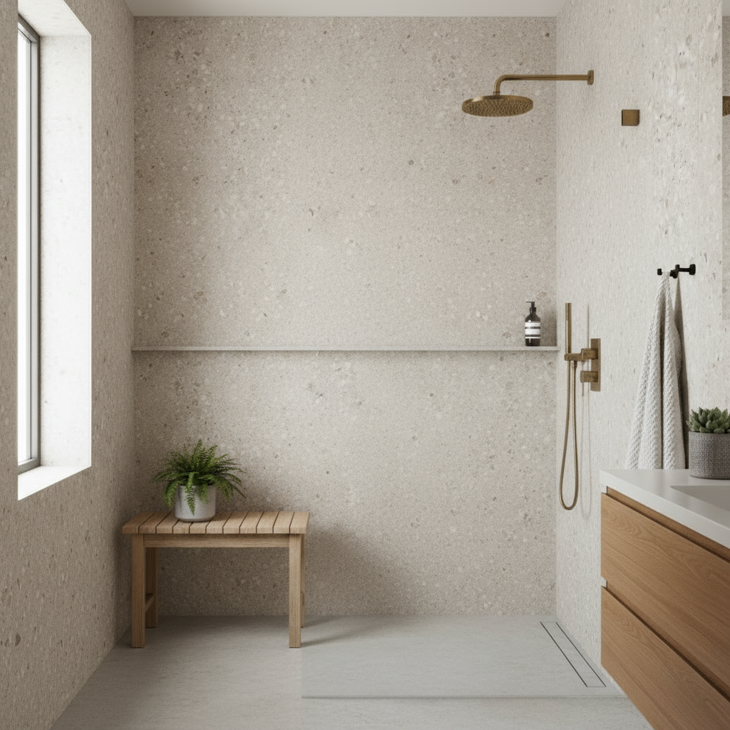 Sahara beige selvklebende fliser