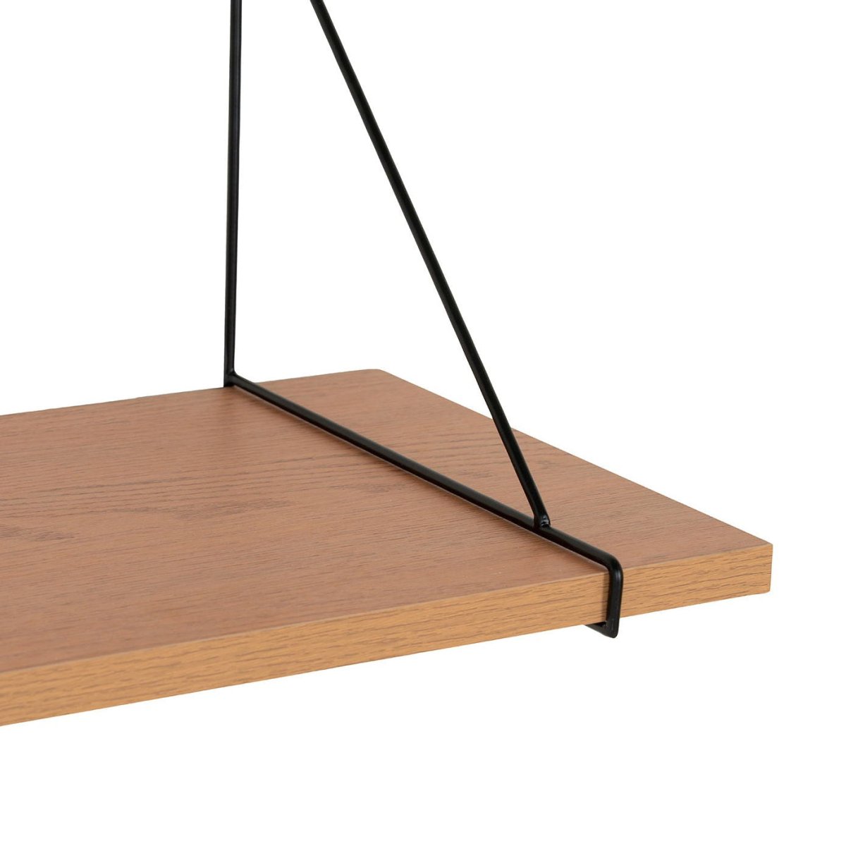 Chiba vegghylle askefiner sort stålramme 120 x 29 cm - Lindas Dekor