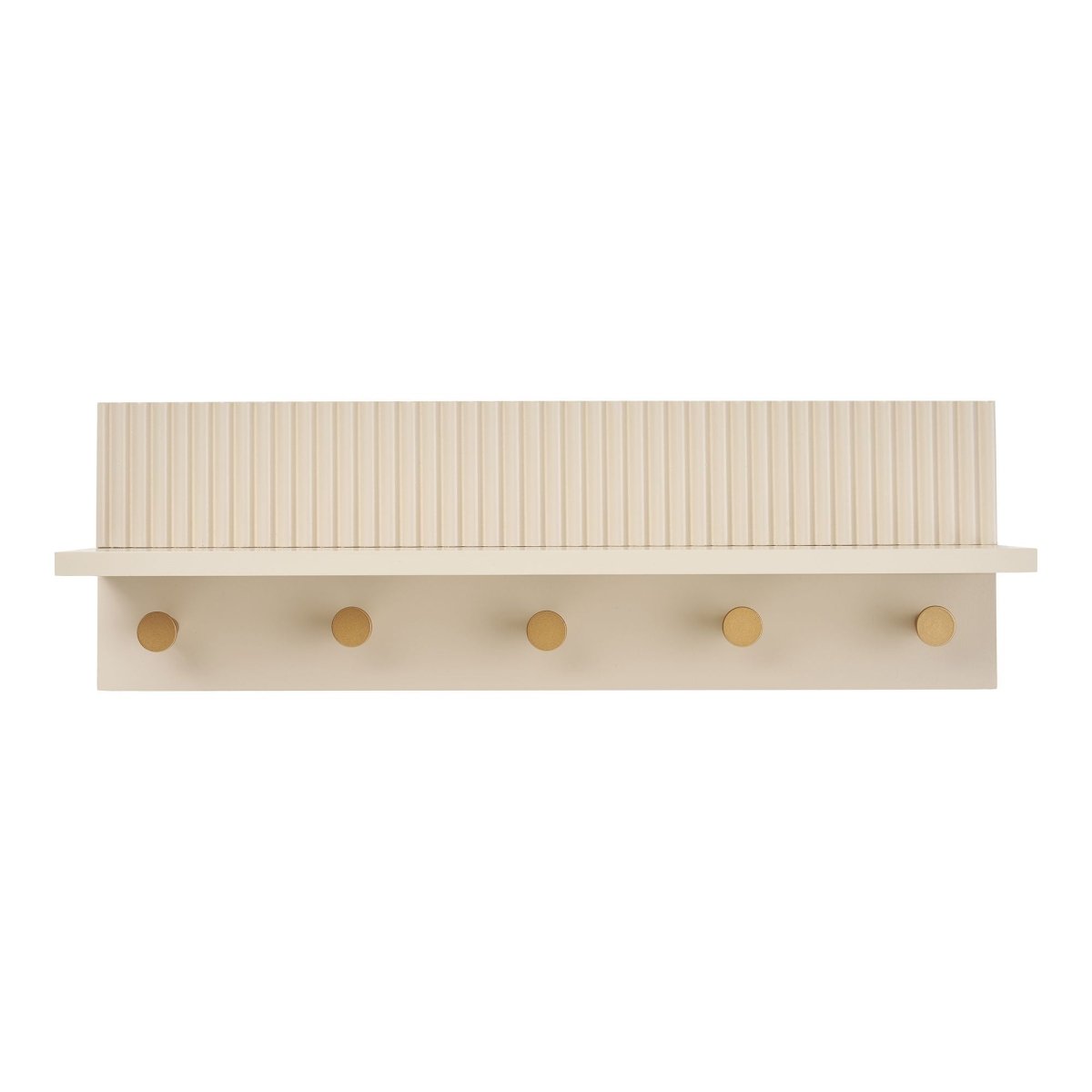 Rocca vegghylle beige med kroker - Lindas Dekor