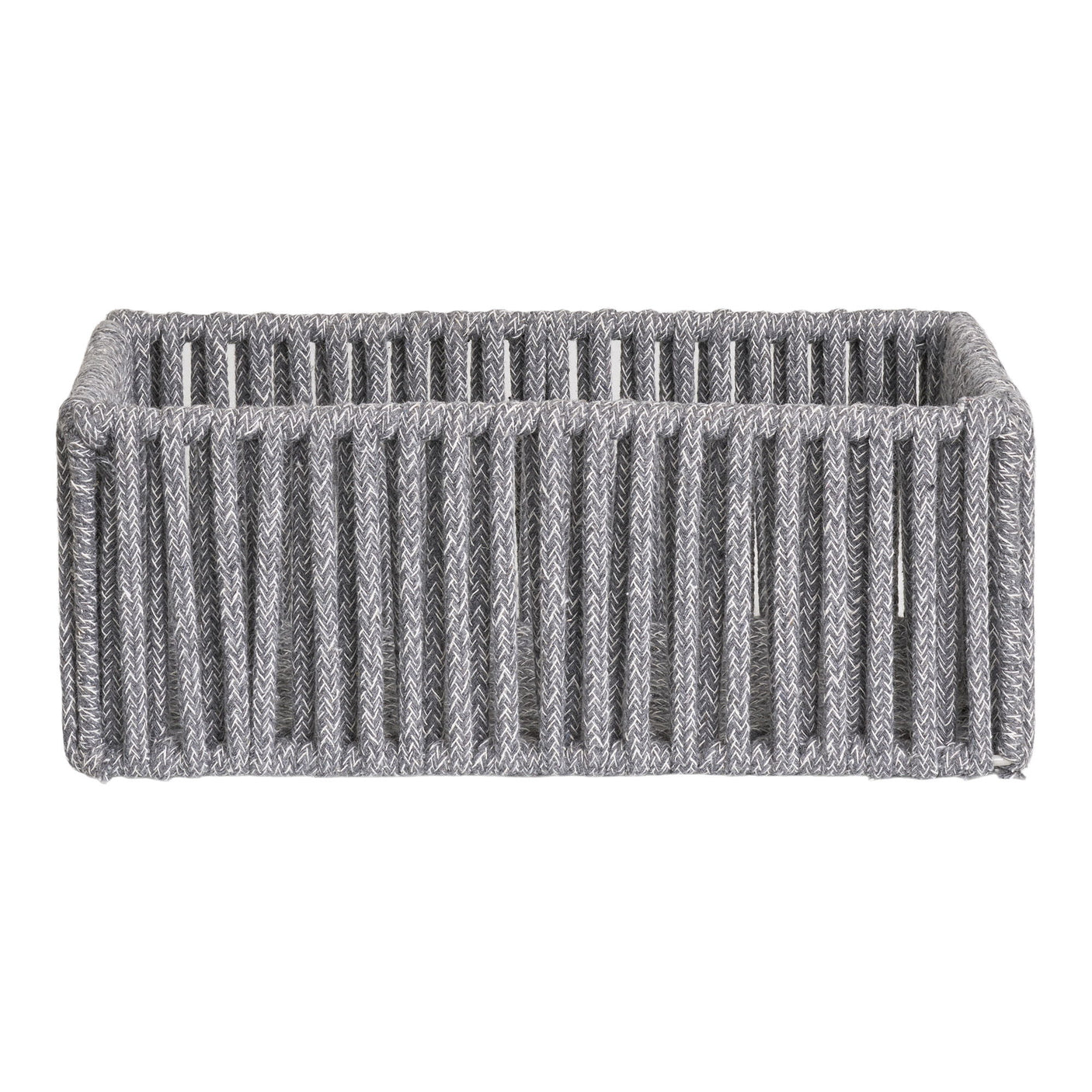 Sett med tre Arese kurver på rekke – grå bomull med metallramme