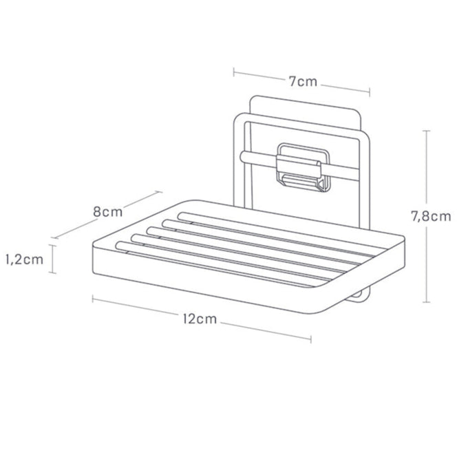 Badehylle for såpe med moderne design.