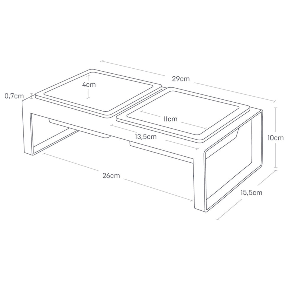 Moderne og praktisk matskålsett i sort.