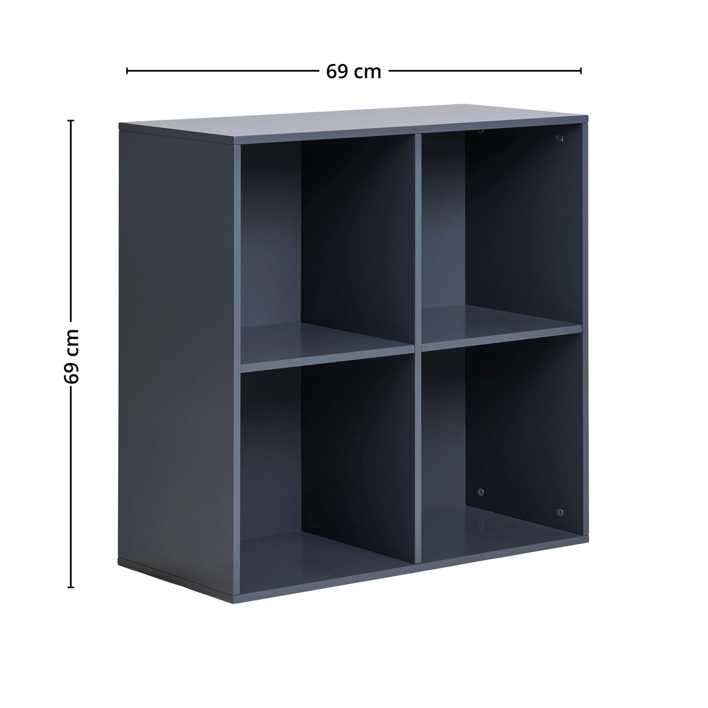 Mørk grå hylle brukt i stue