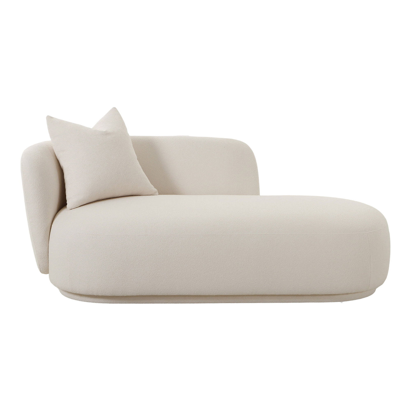 Mykonos Daybed i naturfarget tekstil med pute – moderne loungedesign.