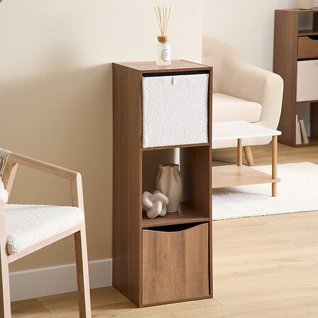 Mix'n Modul reol 3 rom valnøtt 100,5 cm - Lindas Dekor Reol