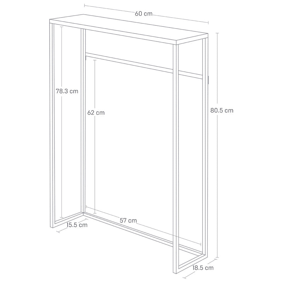 Hvit metallramme gir et tidlĂžst og luftig preg.